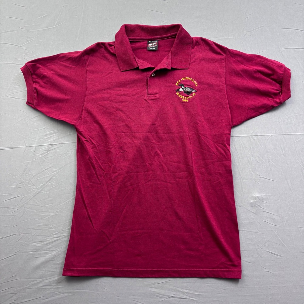 Vintage 1995 Best Fruit of the Loom NEA Minnesota Minneapolis Loon Polo Shirt L